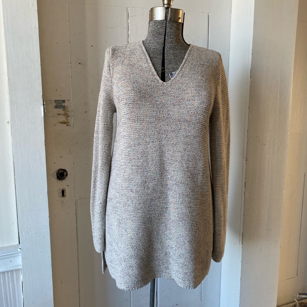 J. Jill Pure Jill Textured Speckled Knit Tunic Sweater